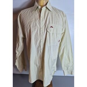Simms Fishing Mens COR3 Long Sleeve Shirt M Medium Pale Yellow Check